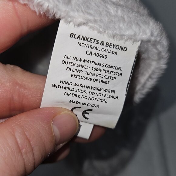 Blankets & Beyond Gray White Teddy Bear Lovey Fleece Plush Baby Toy Polka Dots - Picture 10 of 10